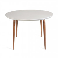 Manhattan Comfort 1015052 Utopia 45.28 Modern Round Dining Table with Space for 4 in Off White